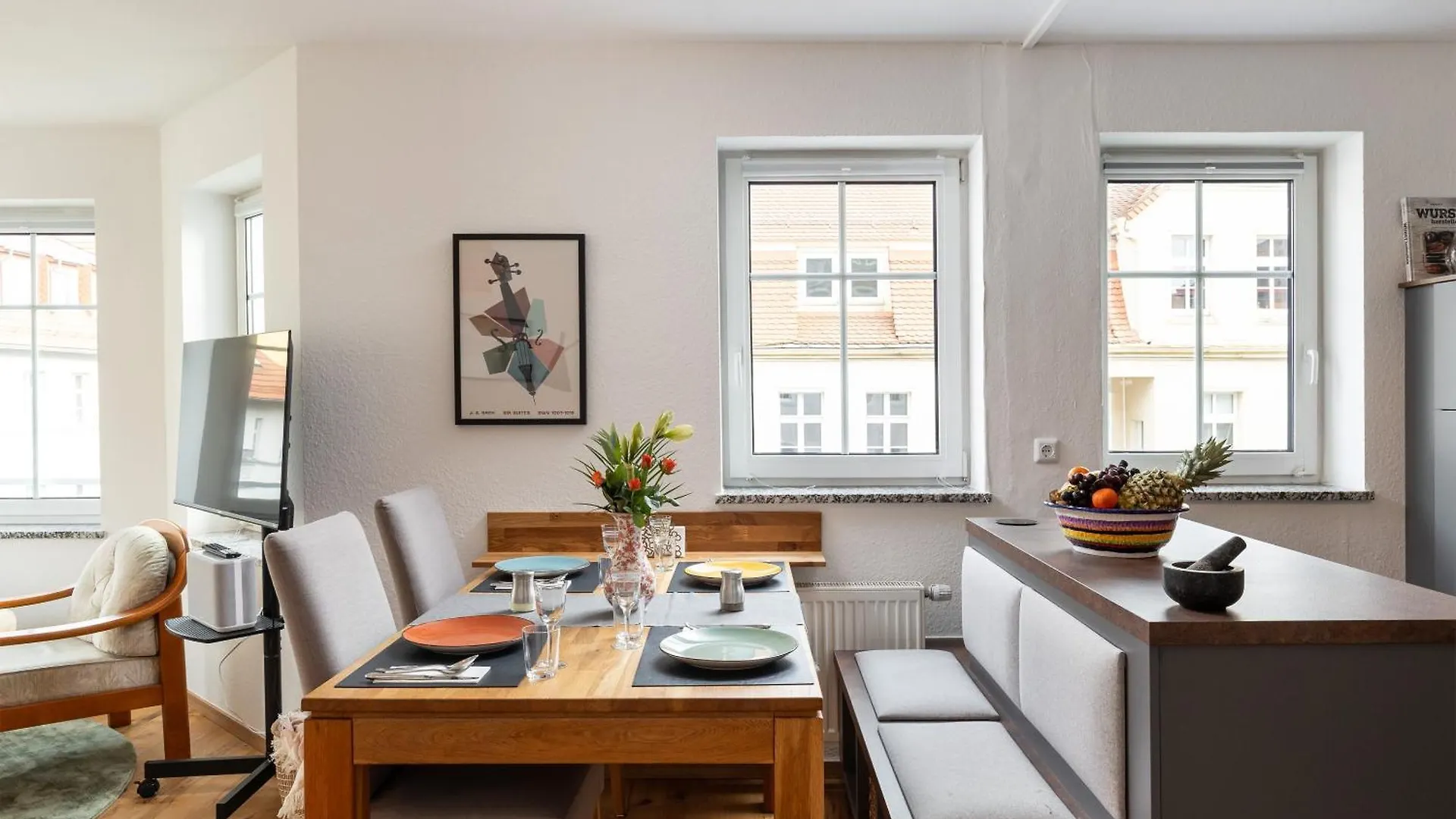 3 Rooms Old Building - 4 People Leipzig Apartment